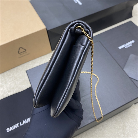 Y.S.L CALYPSO Mini Bag In Lambskin Black