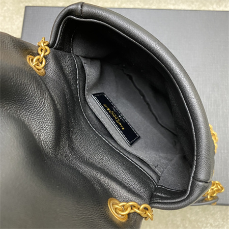 Y.S.L Jamie Mini Bag With Top Handle In Lambskin Black