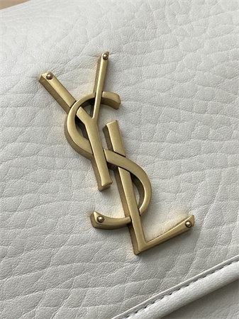 Y.S.L NIKI MEDIUM In Grained Lambskin White