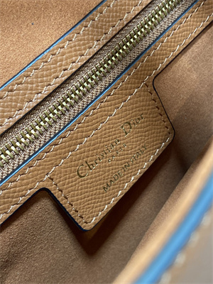 CD Saddle Bag Grained Calfskin Caramel Color