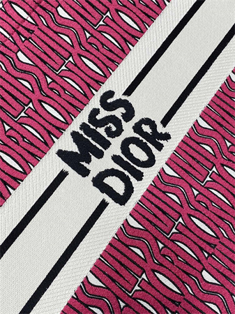 CD Miss Dior Large Book Tote Allover Emb Fuchsia