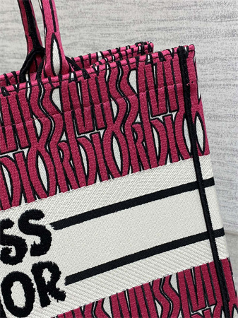 CD Miss Dior Medium Book Tote Allover Emb Fuchsia