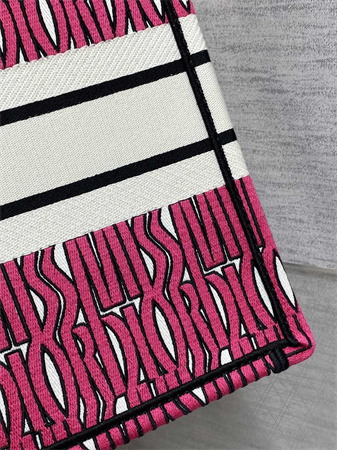 CD Miss Dior Medium Book Tote Allover Emb Fuchsia