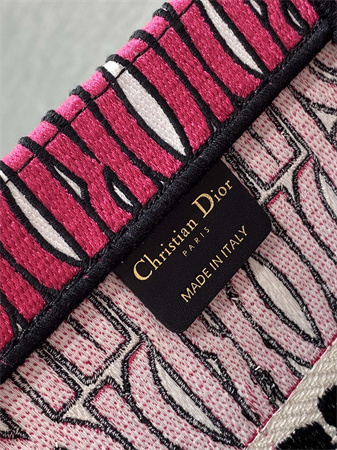 CD Miss Dior Medium Book Tote Allover Emb Fuchsia