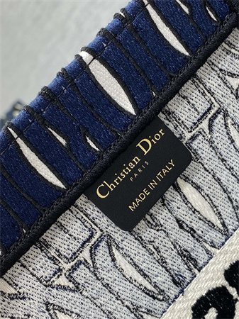 CD Miss Dior Medium Book Tote Allover Emb Navy Blue
