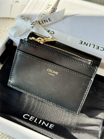 Celine COMPACT WALLET WITH COIN TRIOMPHE in Shiny calfskin