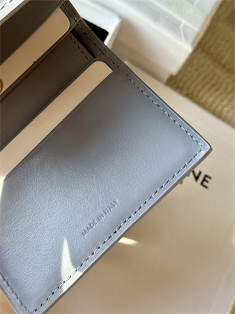 Celine COMPACT WALLET WITH COIN TRIOMPHE in Shiny calfskin