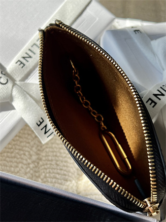 Celine Coin Purse With Printing In TRIOMPHE Canvas