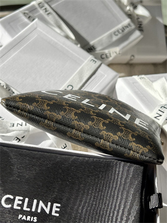 Celine Coin Purse With Printing In TRIOMPHE Canvas