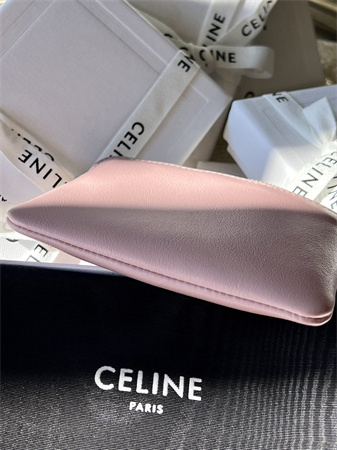 Celine Triomphe Coin Purse Smooth Calfskin Pink