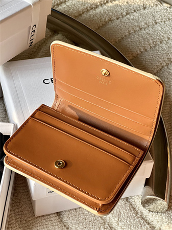 Celine TRIOMPHE COMPACT WALLET in TRIOMPHE Canvas