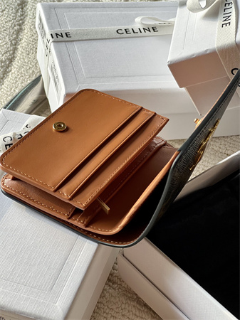 Celine TRIOMPHE COMPACT WALLET in TRIOMPHE Canvas
