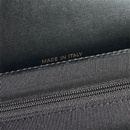 Chanel Clutch With Chain Lambskin Gold Tone Metal Black AP4184