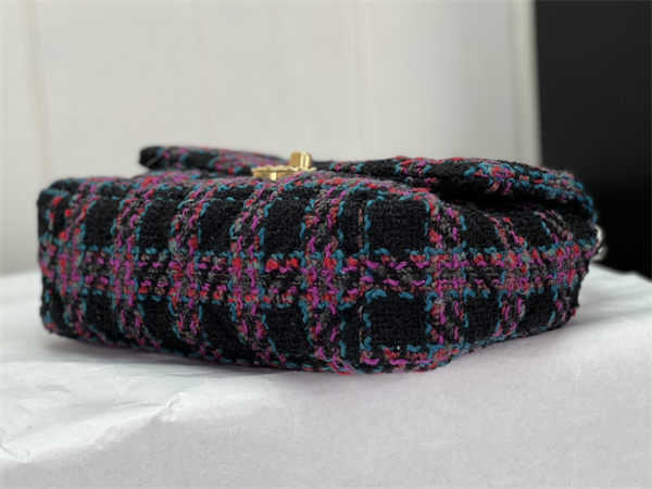 Chanel 19 Bag Tweed Gold Tone Multicolor AS1160