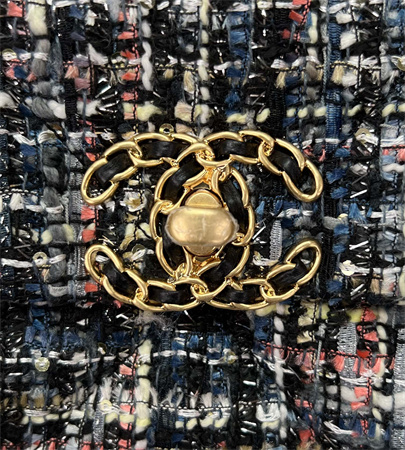 Chanel 19 Bag Tweed Gold Tone Multicolor AS1160