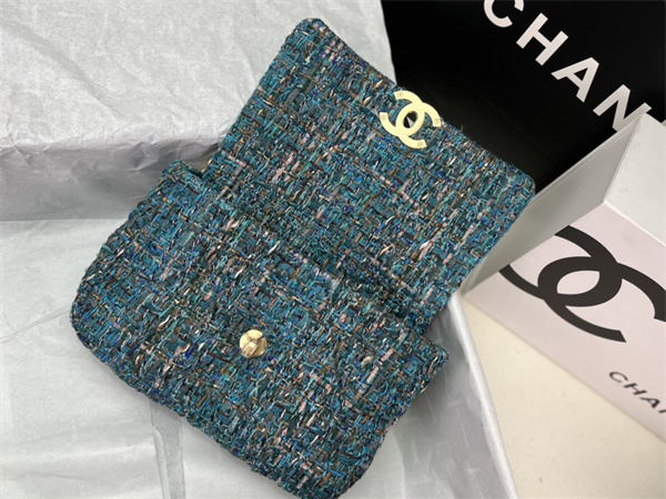Chanel 19 Bag Tweed Gold Tone Multicolor AS1160