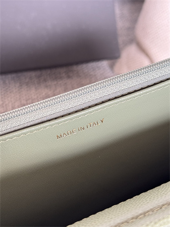 Chanel Wallet On Chain Grained Calfskin Gold Tone Metal Green AP0250