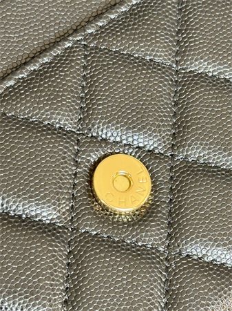 Chanel Wallet On Chain Grained Calfskin Gold Tone Metal Black AP0250