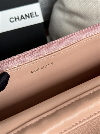 Chanel Wallet On Chain Lambskin Gold Tone Metal Pink AP0250