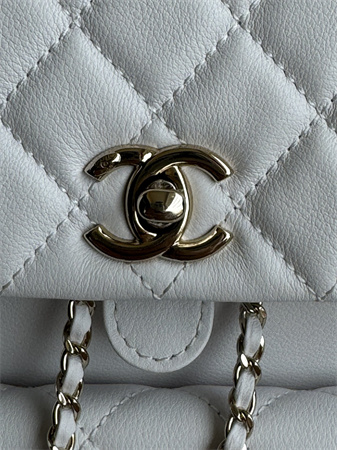 Chanel Duma Backpack Grained Calfskin Gold Tone Metal White AS3618