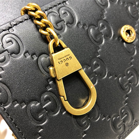 Gu.cci  GG Supreme Mini Bag Black Leather With Cherries 481291