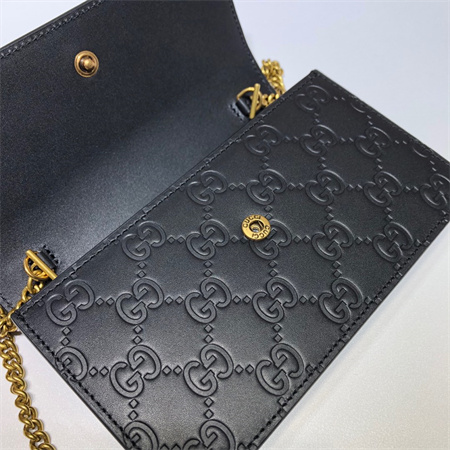 Gu.cci  GG Supreme Mini Bag Black Leather With Cherries 481291