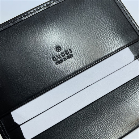 Gu.cci Jackie 1961 Card Case Wallet Black Leather 645536