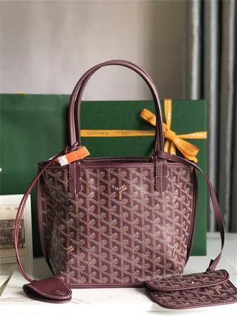 Goyard Anjou Mini Bag Chevroches Calfskin & Goyardine Canvas