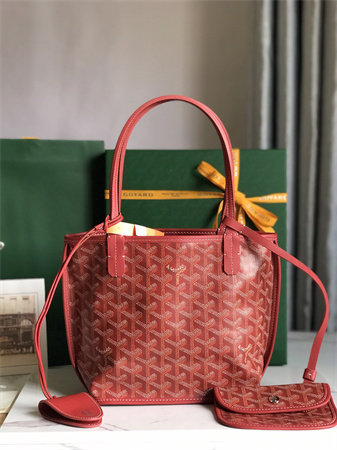 Goyard Anjou Mini Bag Chevroches Calfskin & Goyardine Canvas