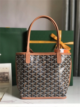 Goyard Anjou Mini Bag Chevroches Calfskin & Goyardine Canvas