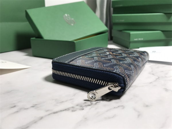 Goyard Matignon PM Wallet Goyardine Canvas & Vauzelles Calfskin