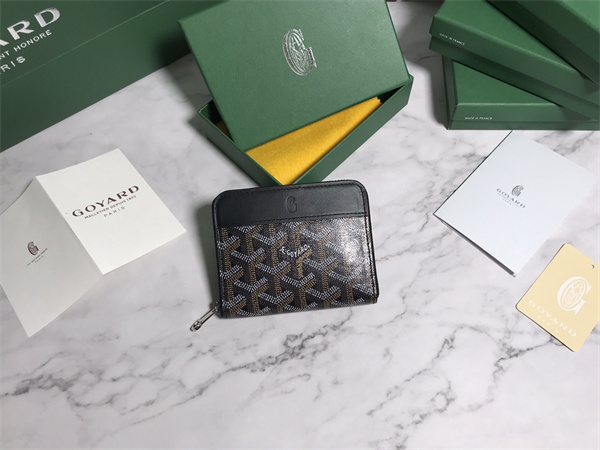 Goyard Matignon PM Wallet Goyardine Canvas & Vauzelles Calfskin