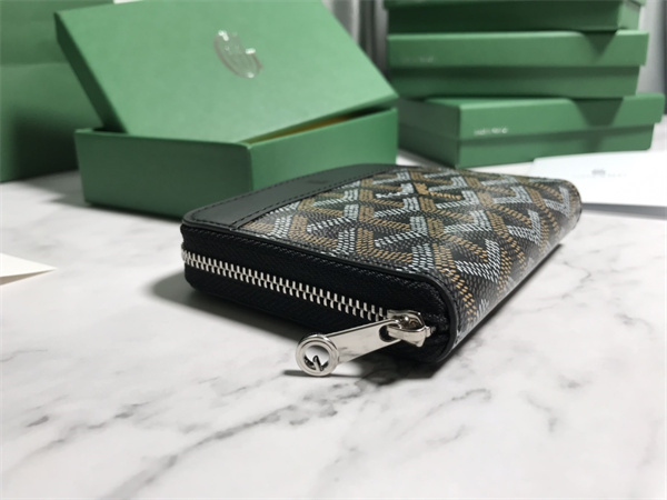 Goyard Matignon PM Wallet Goyardine Canvas & Vauzelles Calfskin