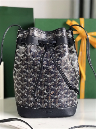 Goyard Petit Flot Bucket Bag Goyardine Canvas & Chevroches Calfskin