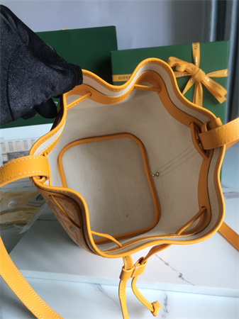 Goyard Petit Flot Bucket Bag Goyardine Canvas & Chevroches Calfskin