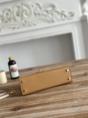Hermes Kelly Mini II Bag Epsom Leather Biscuit/Craie HS