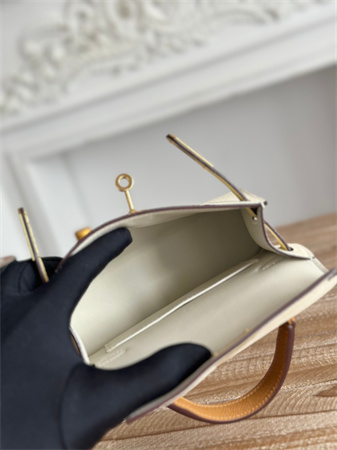 Hermes Kelly Mini II Bag Epsom Leather Craie/Jaune Poussin/Sesame HS