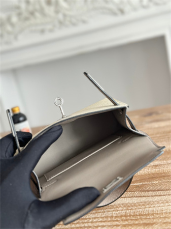 Hermes Kelly Mini II Bag Epsom Leather Craie/GrisAsphalte HS