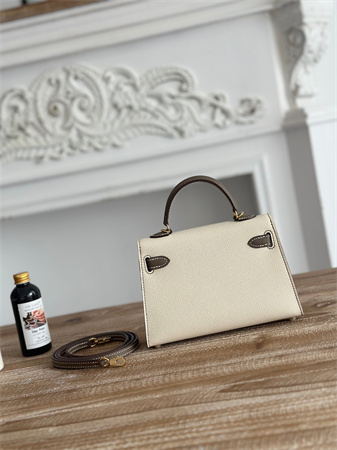 Hermes Kelly Mini II Bag Epsom Leather Craie/Etoupe HS