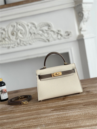 Hermes Kelly Mini II Bag Epsom Leather Craie/Etoupe HS