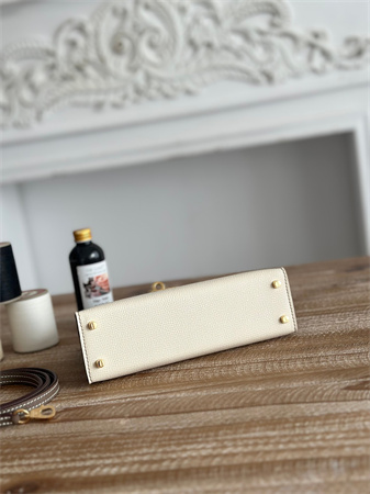 Hermes Kelly Mini II Bag Epsom Leather Craie/Etoupe HS