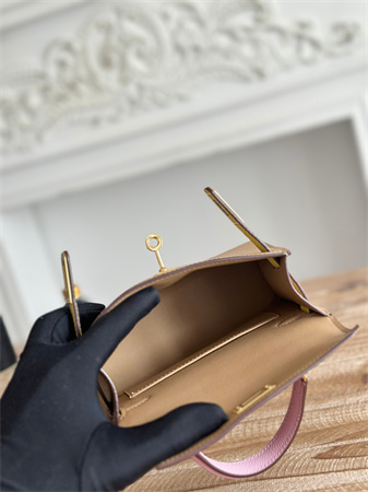 Hermes Kelly Mini II Bag Epsom Leather Chai/Lime/Mauve Sylvestre HS