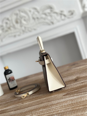 Hermes Kelly Mini II Bag Epsom Leather Etoupe/Craie HS