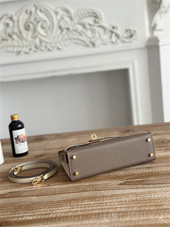 Hermes Kelly Mini II Bag Epsom Leather Etoupe/Craie HS
