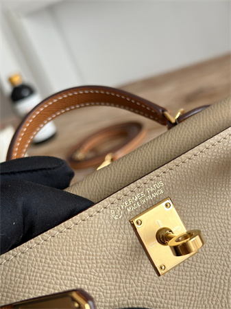Hermes Kelly Mini II Bag Epsom Leather Trench/Gold HS