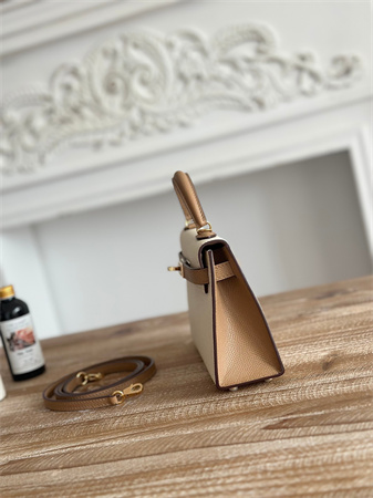 Hermes Kelly Mini II Bag Epsom Leather Craie/Chai HS