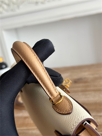Hermes Kelly Mini II Bag Epsom Leather Craie/Chai HS