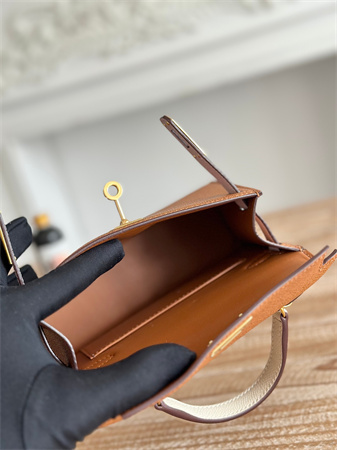 Hermes Kelly Mini II Bag Epsom Leather Gold/Mauve Pale/Craie HS