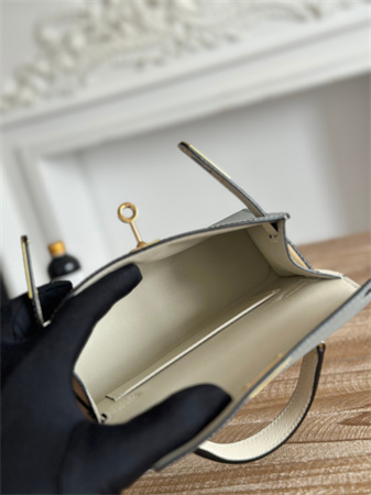 Hermes Kelly Mini II Bag Epsom Leather Gris Glacier/Craie HS