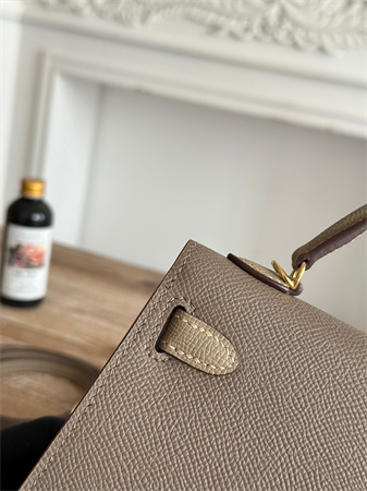 Hermes Kelly Mini II Bag Epsom Leather Etoupe/Gris Tourterelle HS